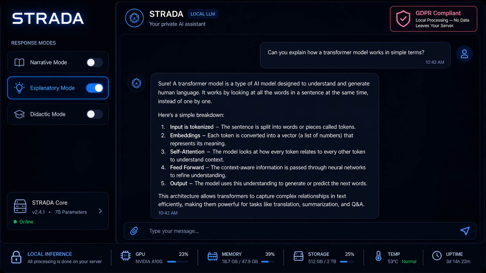 Karayan Strada interface